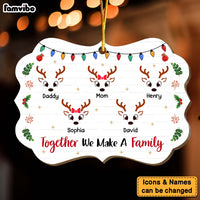 Personalized Gift For Family Reindeer Together Christmas Benelux Ornament 30222 thumb 1