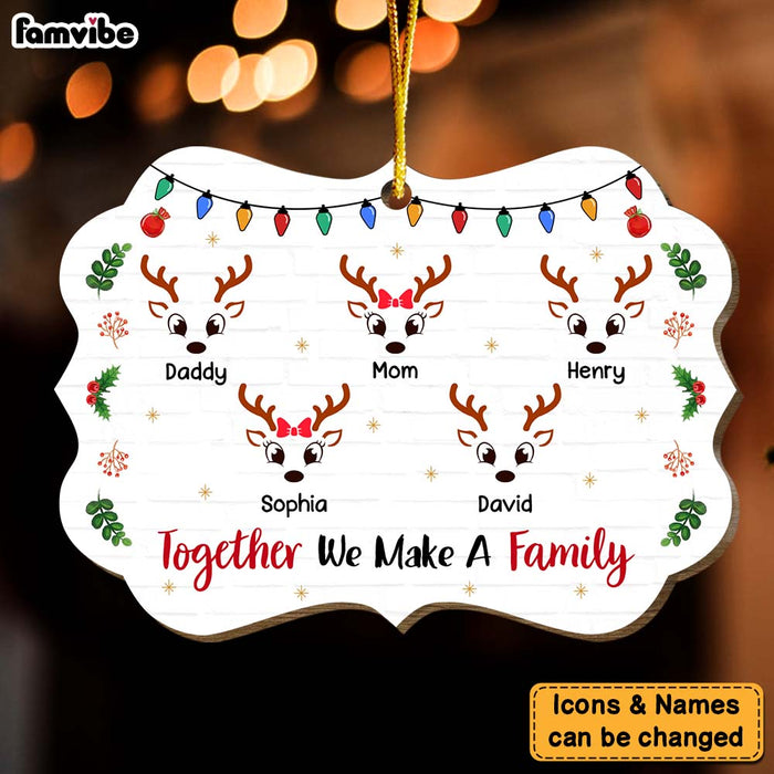 Personalized Gift For Family Reindeer Together Christmas Benelux Ornament 30222 1