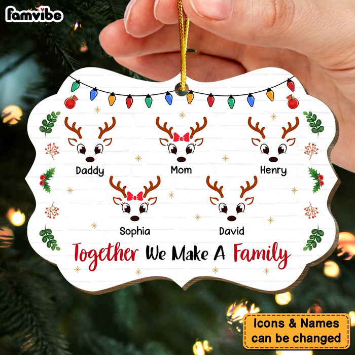 Personalized Gift For Family Reindeer Together Christmas Benelux Ornament 30222 1