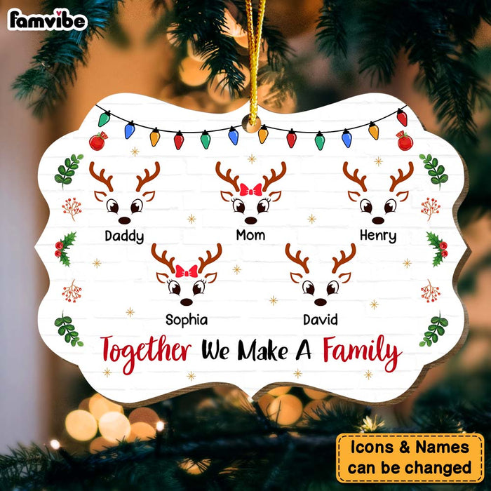 Personalized Gift For Family Reindeer Together Christmas Benelux Ornament 30222 1