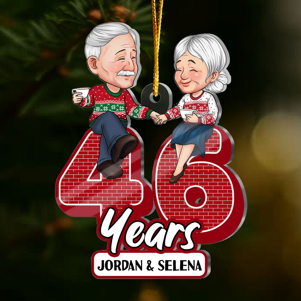 Personalized Anniversary Couple Custom Year Ornament 30228 Primary Mockup