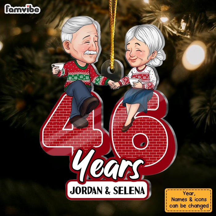 Personalized Anniversary Couple Custom Year Ornament 30228 1