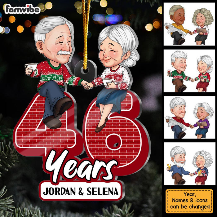 Personalized Anniversary Couple Custom Year Ornament 30228 1