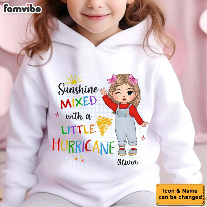 Personalized Gift For Granddaughter Sunshine Mixed With Hurricane Kid T Shirt - Kid Hoodie - Kid Sweatshirt 1