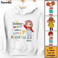 Personalized Gift For Granddaughter Sunshine Mixed With Hurricane Kid T Shirt - Kid Hoodie - Kid Sweatshirt thumb 1