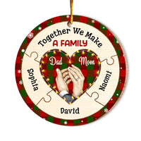 Personalized Family Christmas Together We Are A Family Circle Ornament 30234 thumb 1