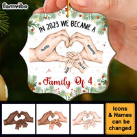 Personalized Family Hands We Became A Family Christmas Ornament 30238 thumb 1