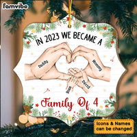 Personalized Family Hands We Became A Family Christmas Ornament 30238 thumb 1