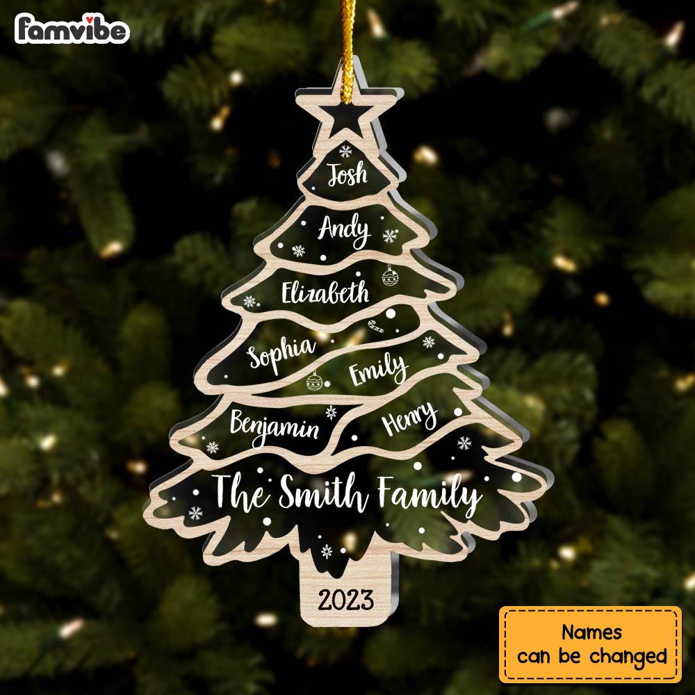 Personalized Family Tree Ornament 30242 Primary Mockup