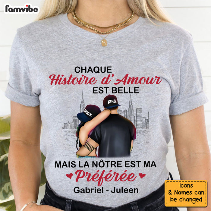 Personalized French Couple Love Story Shirt - Hoodie - Sweatshirt 30246 1