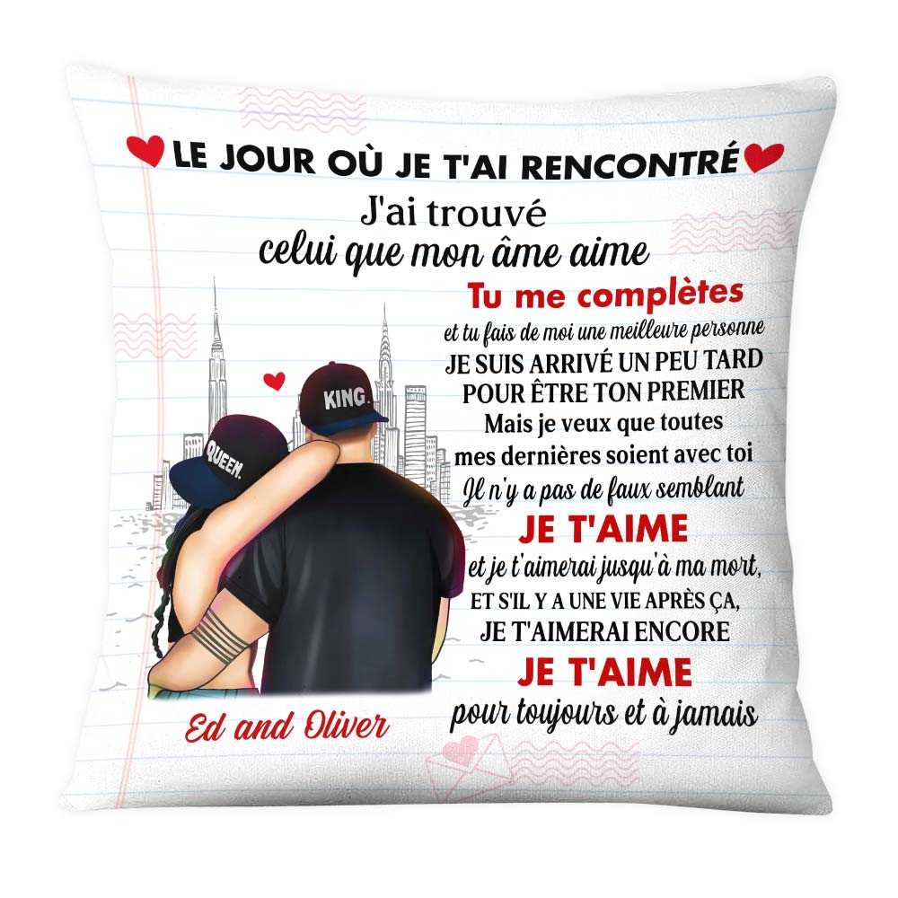 Personalized French Couple Pillow 30247 Primary Mockup