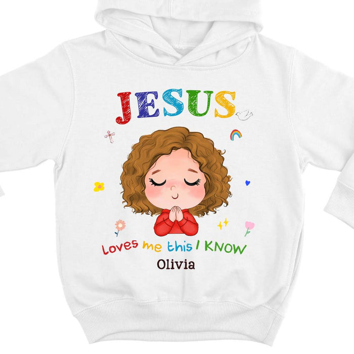 Personalized Gift For Granddaughter Faith Christian Jesus Loves Me Kid T Shirt - Kid Hoodie - Kid Sweatshirt 30249 1