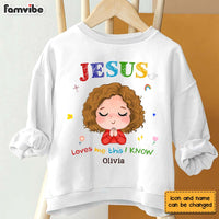 Personalized Gift For Granddaughter Faith Christian Jesus Loves Me Kid T Shirt - Kid Hoodie - Kid Sweatshirt 30249 thumb 1
