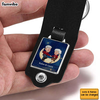 Personalized Gift For Husband I Love You To The Moon And Back Leather Keychain 30252 thumb 1