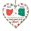 Personalized Christmas Gift For Family Long Distance Heart Ornament 30256 1