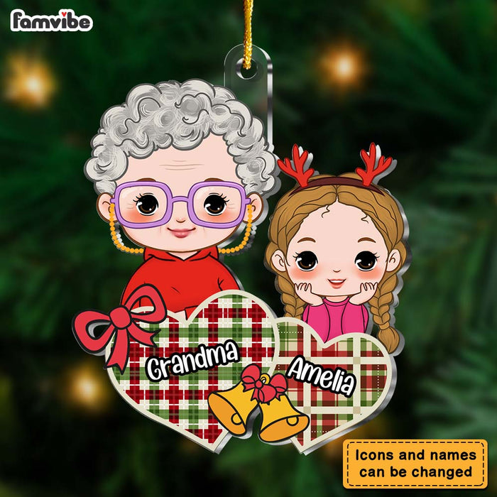 Personalized Gift For Grandma & Granddaughter Ornament 30260 1