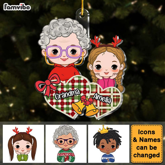 Personalized Gift For Grandma & Granddaughter Ornament 30260 1