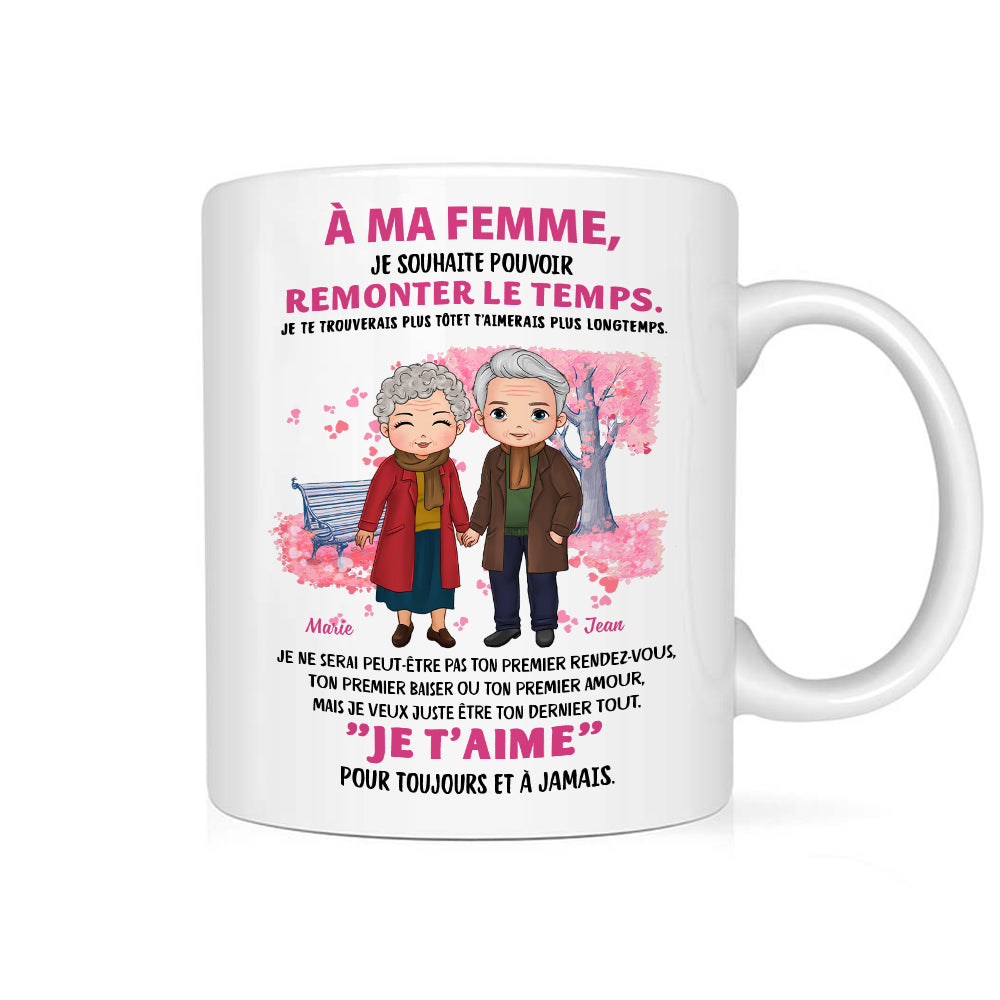 Personalized French Couple Je Souhaite Pouvoir Remonter Le Temps Mug 30261 Primary Mockup