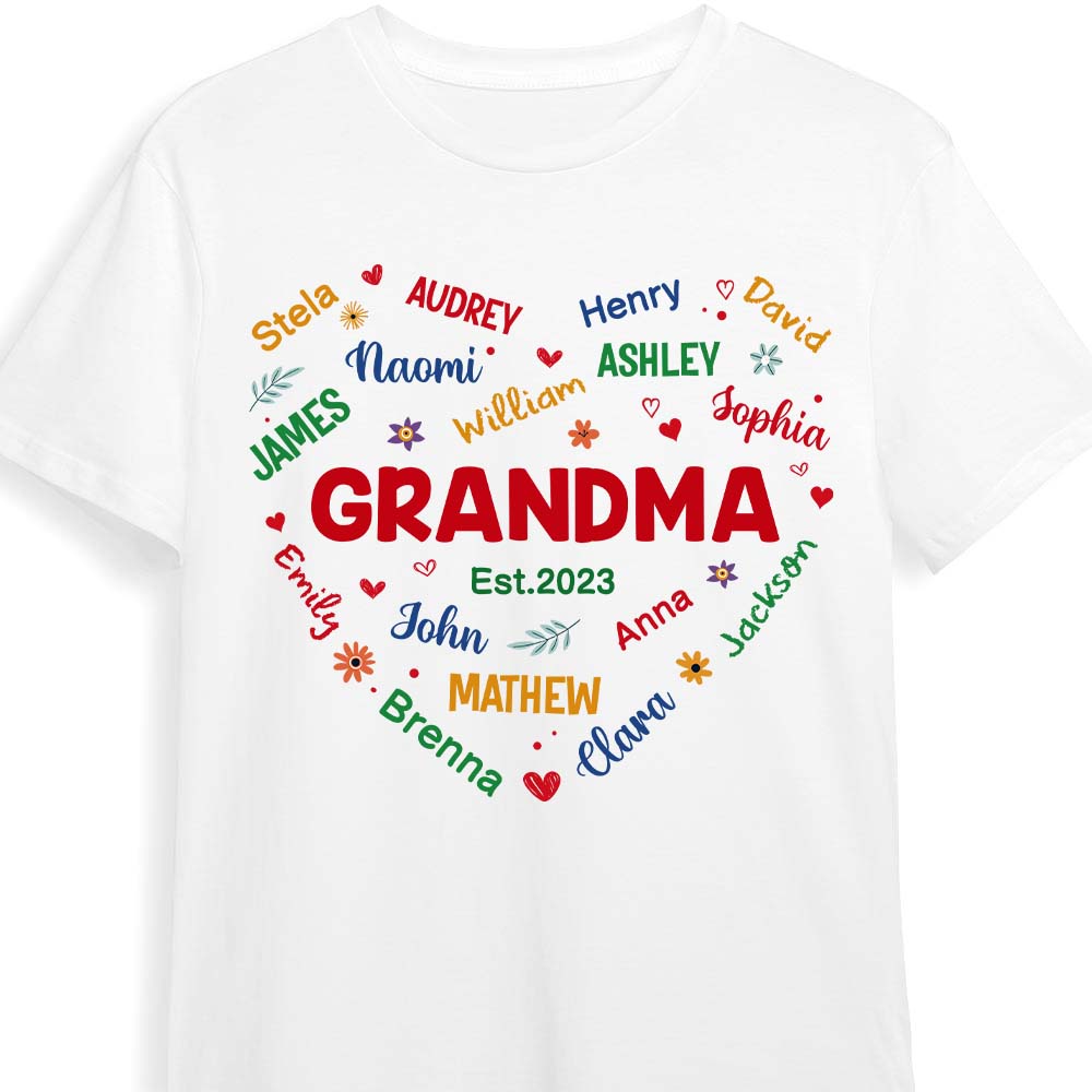 Personalized Gift For Grandma Glitter Custom Name Shirt Hoodie Sweatshirt 30263 Primary Mockup