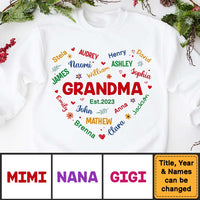 Personalized Gift For Grandma Glitter Custom Name Shirt - Hoodie - Sweatshirt 30263 thumb 1