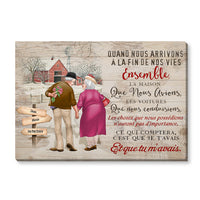 Personalized Couple French Quand Nnous Arrivons  À La Fin De Nos Vies Ensemble Canvas 30266 thumb 1