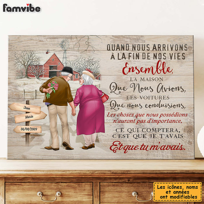 Personalized Couple French Quand Nnous Arrivons  À La Fin De Nos Vies Ensemble Canvas 30266 1