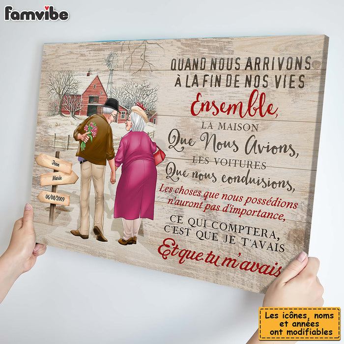 Personalized Couple French Quand Nnous Arrivons  À La Fin De Nos Vies Ensemble Canvas 30266 1