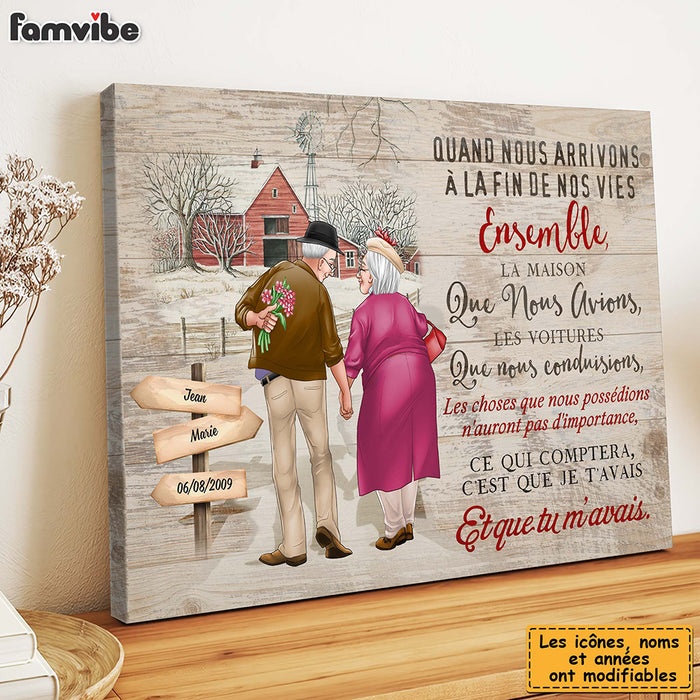Personalized Couple French Quand Nnous Arrivons  À La Fin De Nos Vies Ensemble Canvas 30266 1
