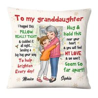 Personalized Gift For Granddaughter Sending A Big Hug Pillow 30272 thumb 1