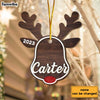 Personalized Christmas Reindeer Custom Name 2 Layered Wood Ornament 30274 1