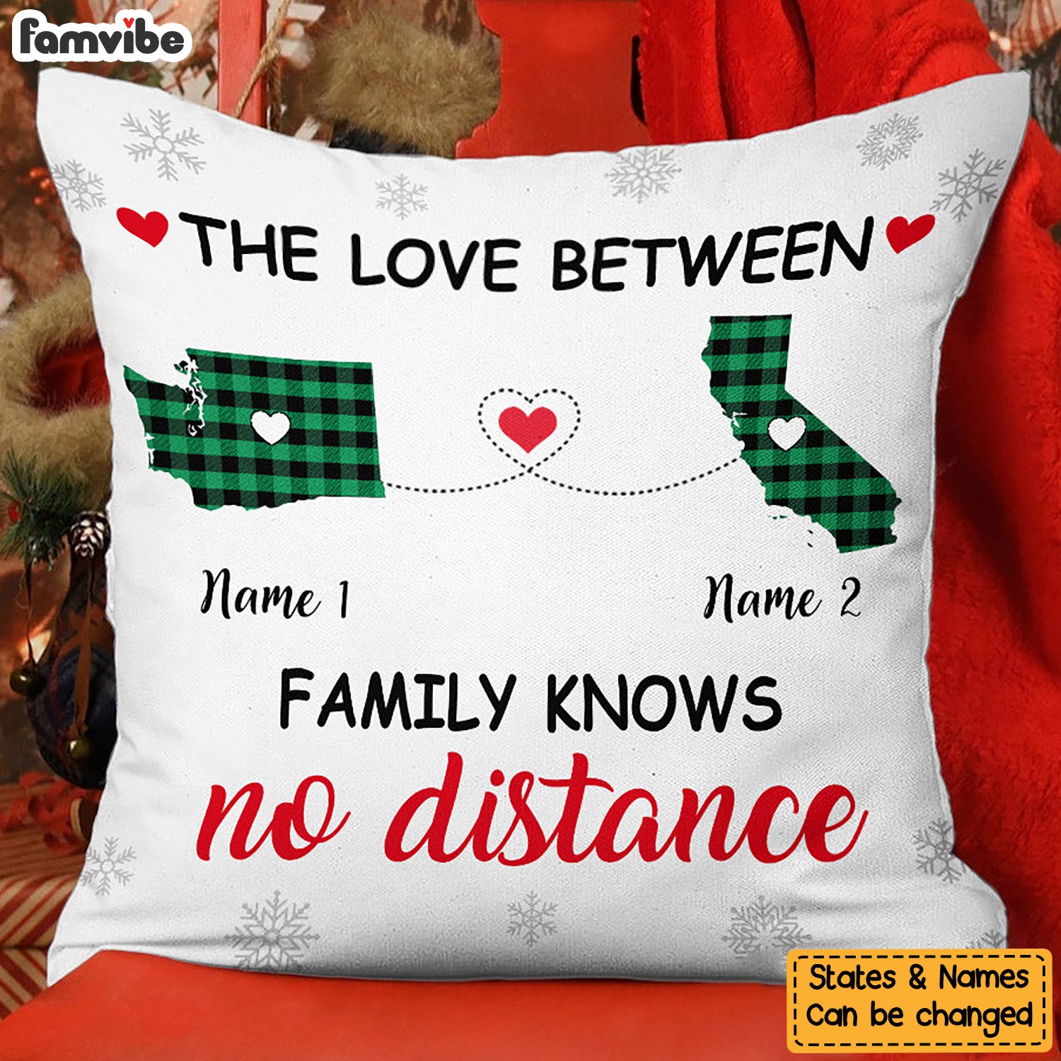 Personalized The Love Between Family Knows No Distance  Pillow NB182 73O53
