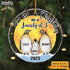 Personalized Penguin First Christmas As A Family Circle Ornament 30292 1