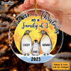 Personalized Penguin First Christmas As A Family Circle Ornament 30292 1