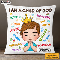 Personalized Gift For Grandson I'm A Child Of God Pillow 30293 thumb 1