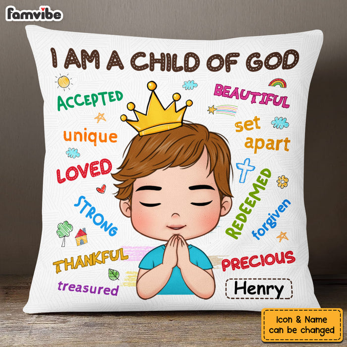 Personalized Gift For Grandson I'm A Child Of God Pillow 30293 1