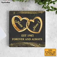 Personalized Couple Wedding Rings Coaster 30300 thumb 1
