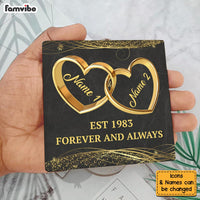 Personalized Couple Wedding Rings Coaster 30300 thumb 1