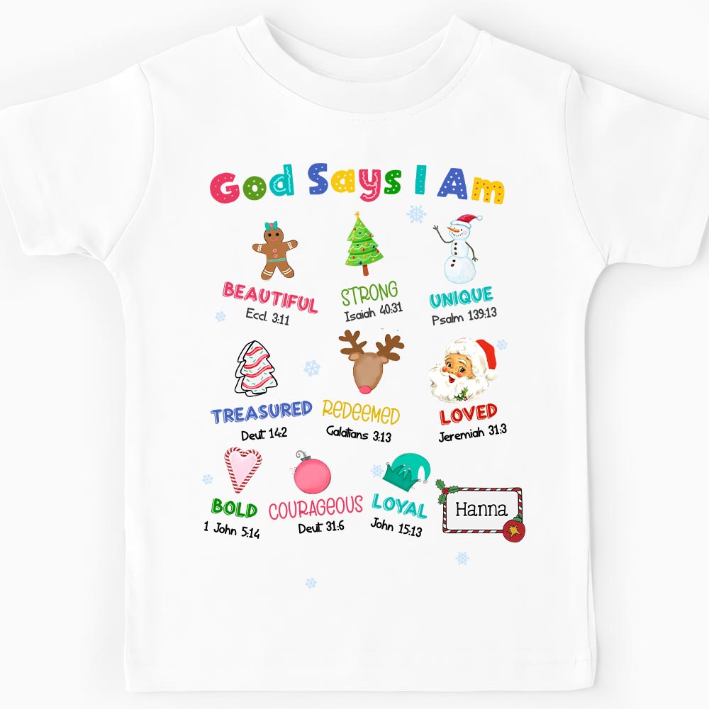 Personalized Gift For Granddaughter God Says I Am Kid T Shirt - Kid Hoodie - Kid Sweatshirt 30302 Mockup 2