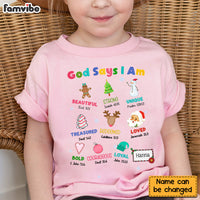 Personalized Gift For Granddaughter God Says I Am Kid T Shirt - Kid Hoodie - Kid Sweatshirt 30302 thumb 1
