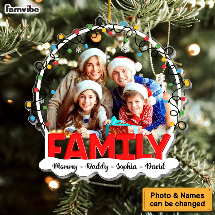 Personalized Family Christmas Upload Photo Ornament 30304 1