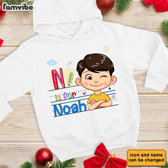 Personalized Gift For Grandson Alphabet Kid Name Kid T Shirt - Kid Hoodie - Kid Sweatshirt 30306 1