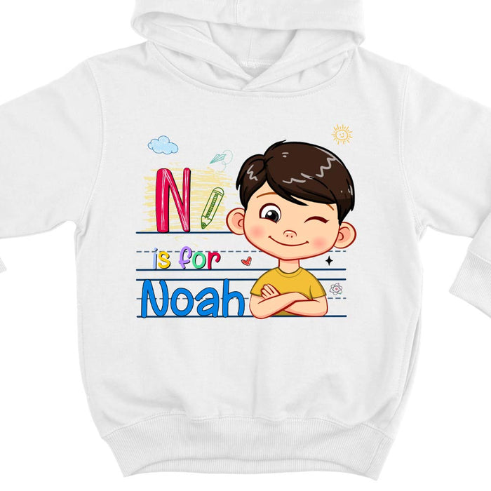 Personalized Gift For Grandson Alphabet Kid Name Kid T Shirt - Kid Hoodie - Kid Sweatshirt 30306 1