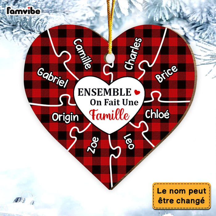 Personalized Gift For Family French Heart Ornament 30307 1