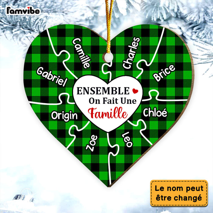 Personalized Gift For Family French Heart Ornament 30307 1