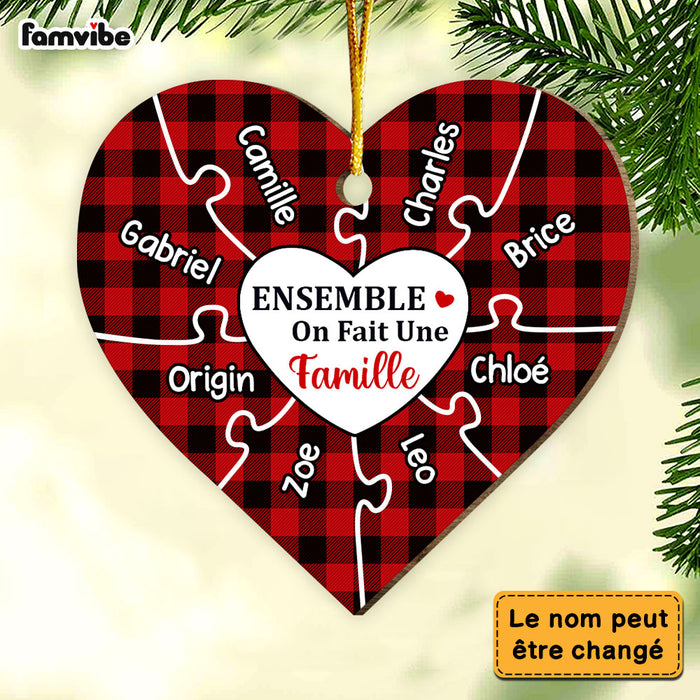 Personalized Gift For Family French Heart Ornament 30307 1