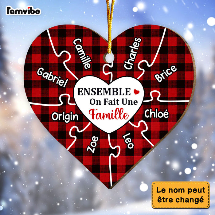 Personalized Gift For Family French Heart Ornament 30307 1