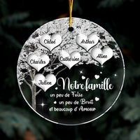 Personalized Gift For Family  Famille Circle Ornament 30308 thumb 1