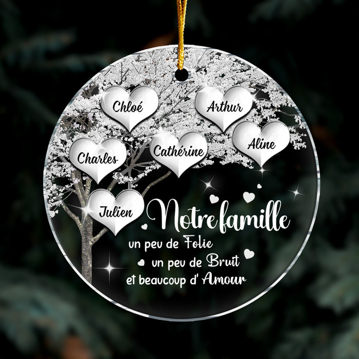 Personalized Gift For Family  Famille Circle Ornament 30308 1
