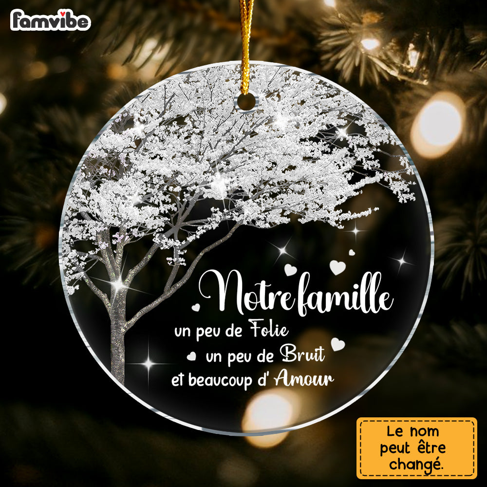Personalized Gift For Family  Famille Circle Ornament 30308 Primary Mockup