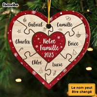 Personalized Gift For Family French Notre Famille Circle Ornament 30312 Heart Ornament thumb 1
